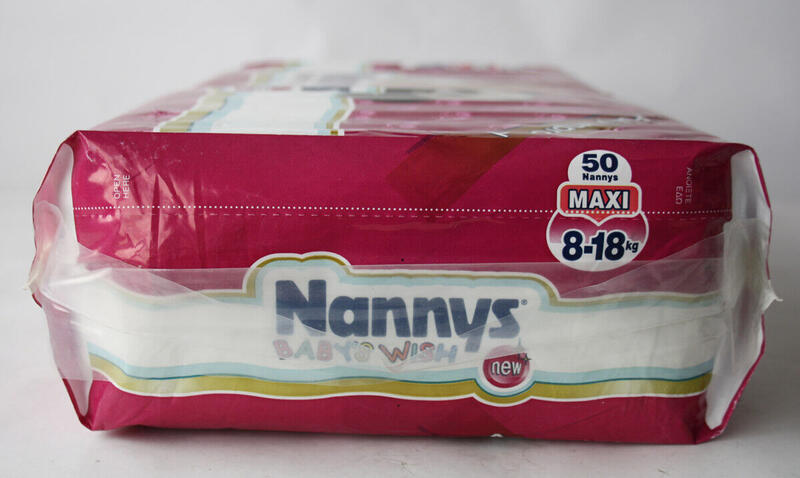 Nannys Baby's Wish - Cloth-Backed Disposable Nappies - Maxi - 8-18kg - 18-40lbs - 50pcs - 3
