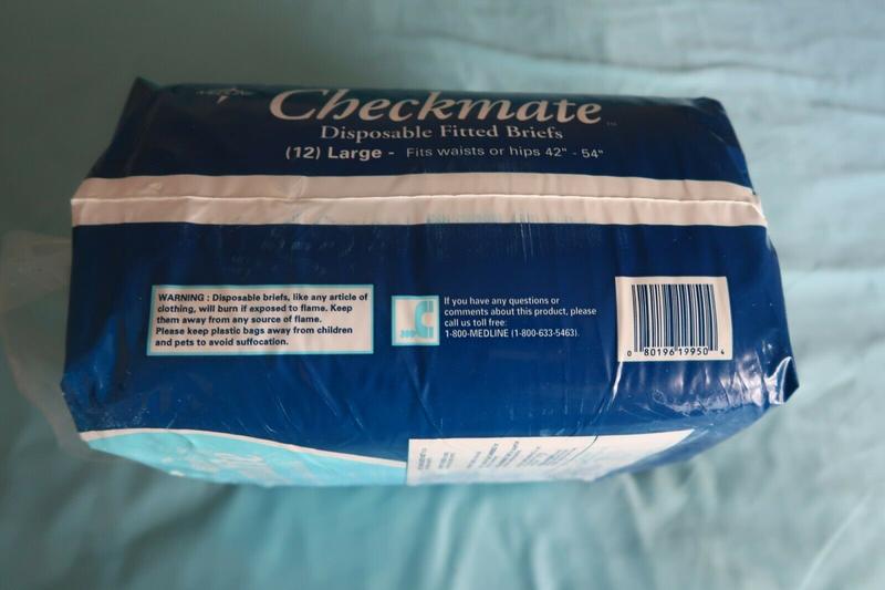 Medline Checkmate Disposable Fitted Adult Briefs - No3 - Large (fits waists or hips 42'' to 54'') - 12pcs - 5
