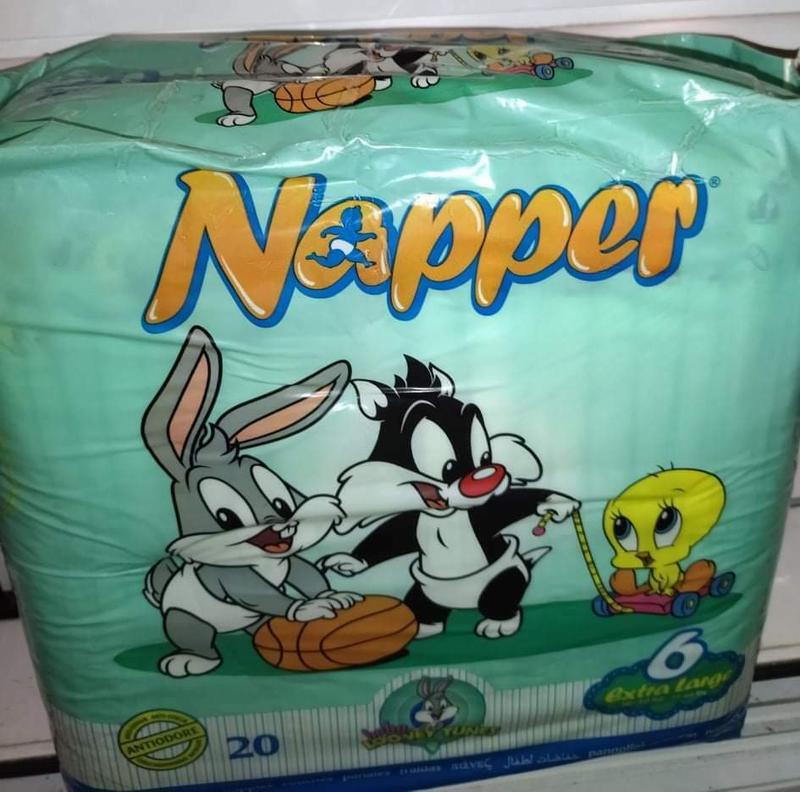 Napper Baby Looney Tunes Disposable Open Nappies - No6 - Extra Large - 16-30kg - 35-66lbs - 20pcs - 18
