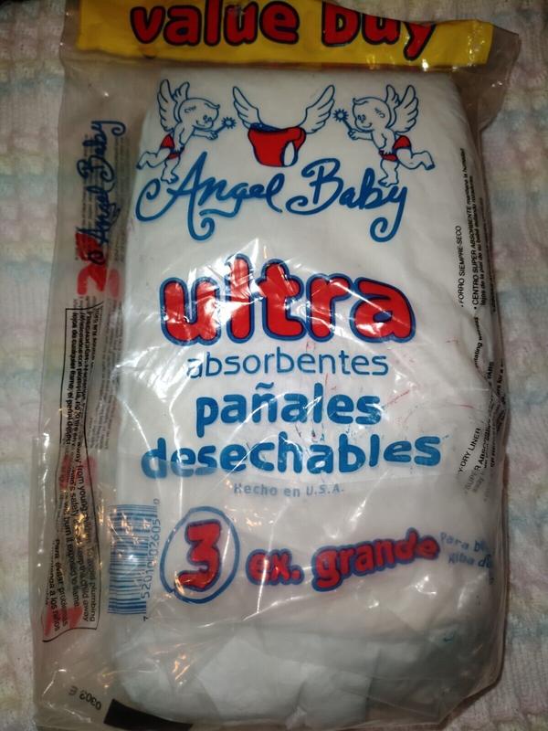 Angel Baby Ultra Absorbent Disposable Diapers - No6 - XL (for babies over 30lbs) - 3pcs - 1
