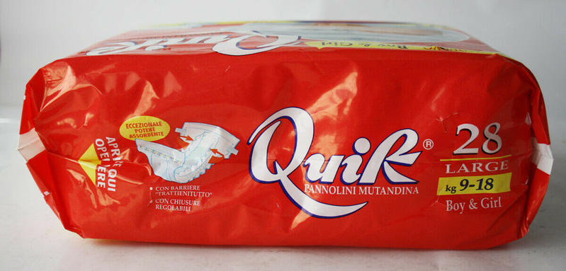 Quik Unisex Disposable Baby Diapers - Large - 9-18kg -20-40lbs - 28pcs - 6
