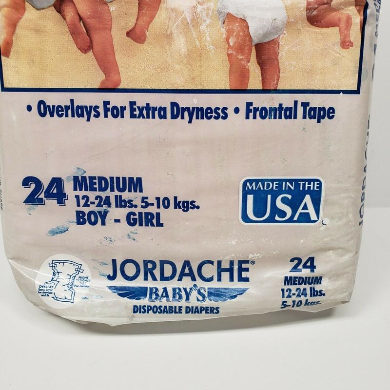 Jordache Baby's Plastic Disposable Nappies - No3 - Medium - 5-10kg - 12-24lbs - 24pcs - 6
