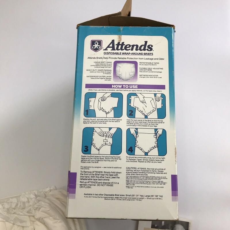Ultra Attends Plus Wrap-Around Disposable Briefs - Maximum Absorbency - Medium (fits 32'' to 44'' hips) - 10pcs - 73
