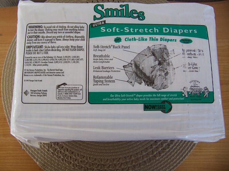 Smiles Ultra Soft Stretch Cloth-like disposable unisex nappies - No1 - Small - for babies up to 14lbs - 40pcs - 6
