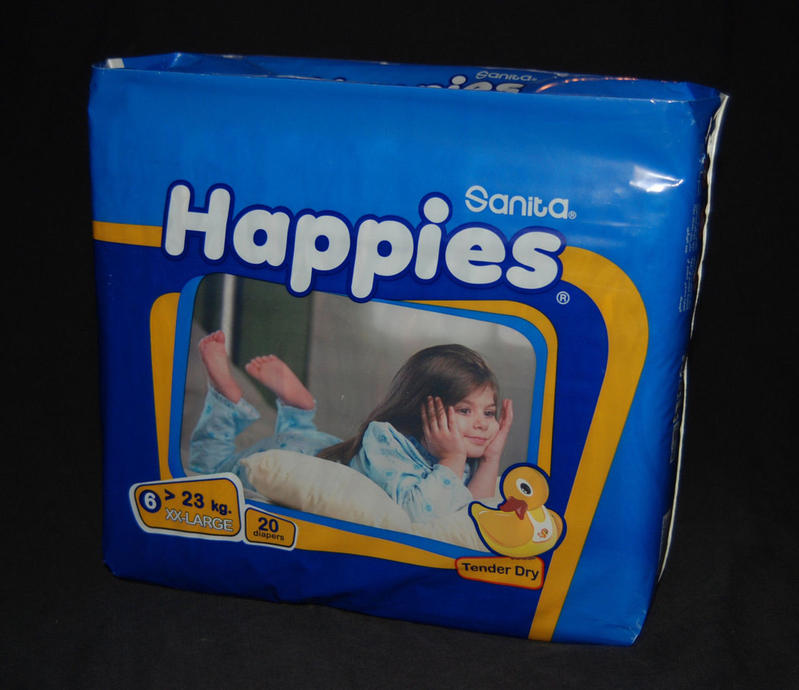 Sanita Happies Disposable Nappies - No6 - XXL - (up to 23kg) - 20pcs - 2
