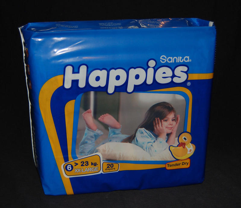 Sanita Happies Disposable Nappies - No6 - XXL - (up to 23kg) - 20pcs - 5
